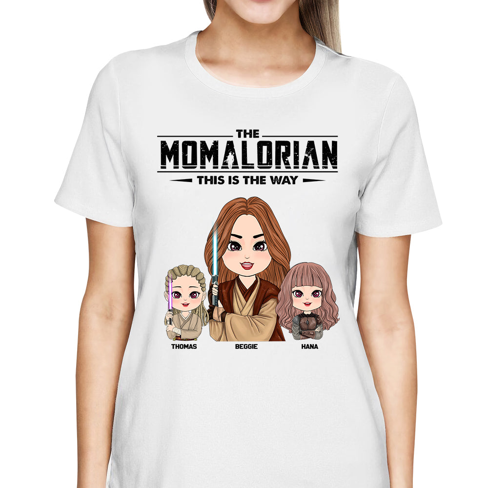 The Momalorian - Personalized Shirt Gift For Mom Dad Custom Nickname With Kids