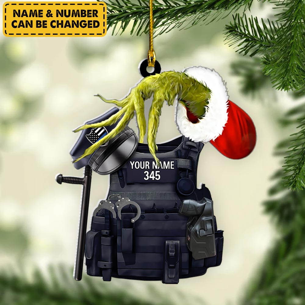 Police Bulletproof Personalized Ornament Gifts For Police Policeman