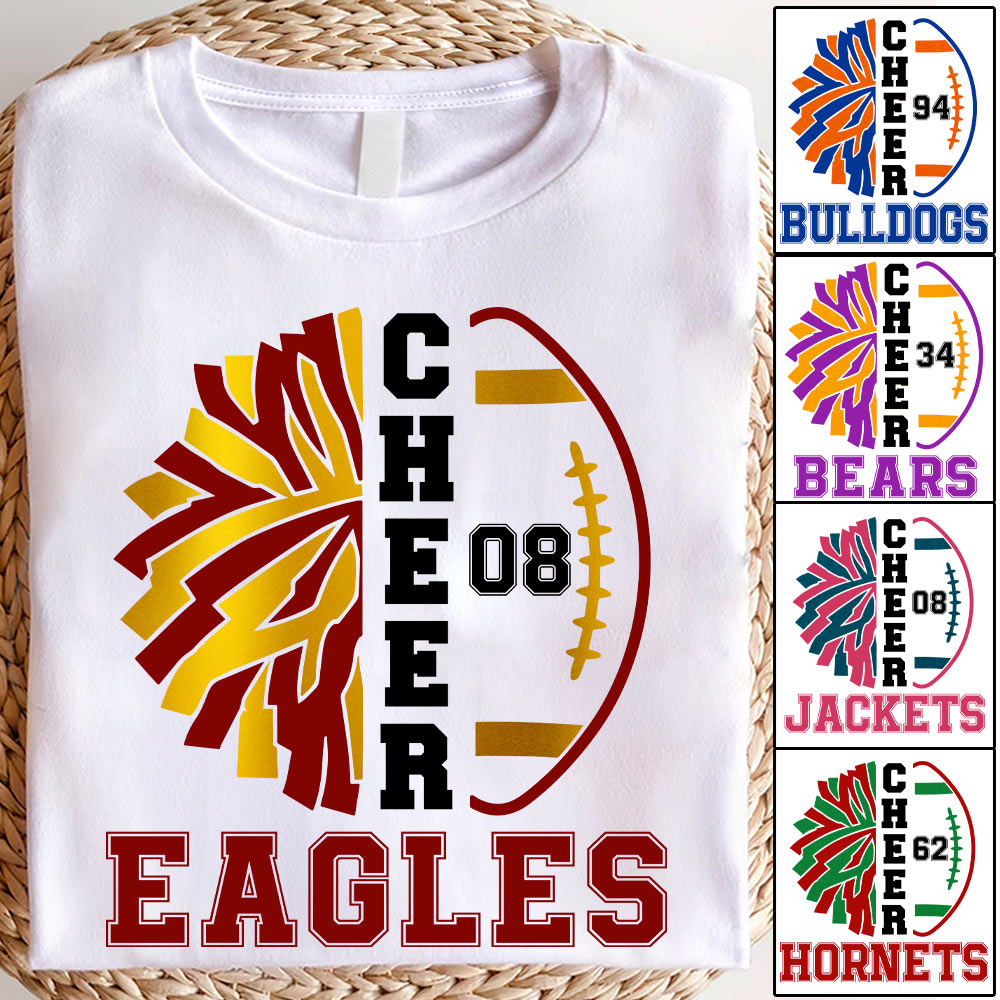 Cheer Football Personalized Shirt Cheerleader Game Day Gift