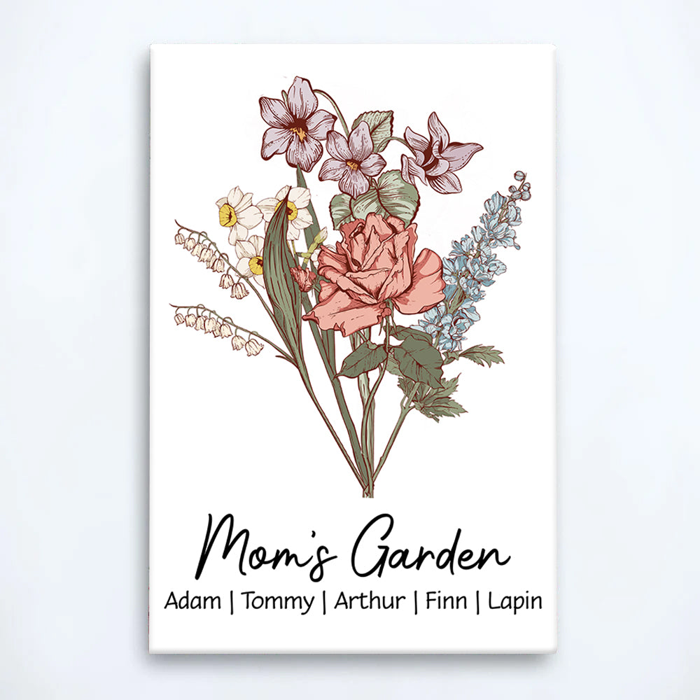 Personalized Grandma Garden Vintage Canvas Gift For Grandma - Mother's Day Gift - Birthday Follower Canvas
