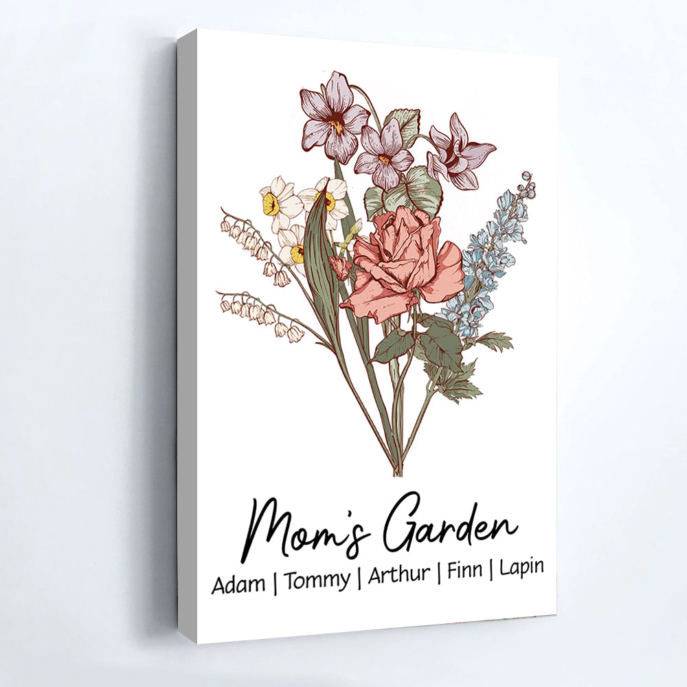 Personalized Grandma Garden Vintage Canvas Gift For Grandma - Mother's Day Gift - Birthday Follower Canvas