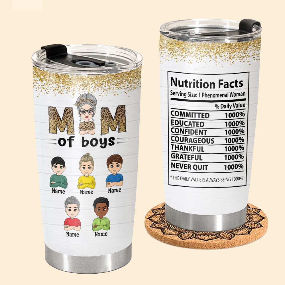 Mom Of Boys Tumbler - Personalized Tumbler Gift For Mom Mommy From Son