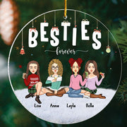 Besties - Besties Forever - Personalized Circle Ornament