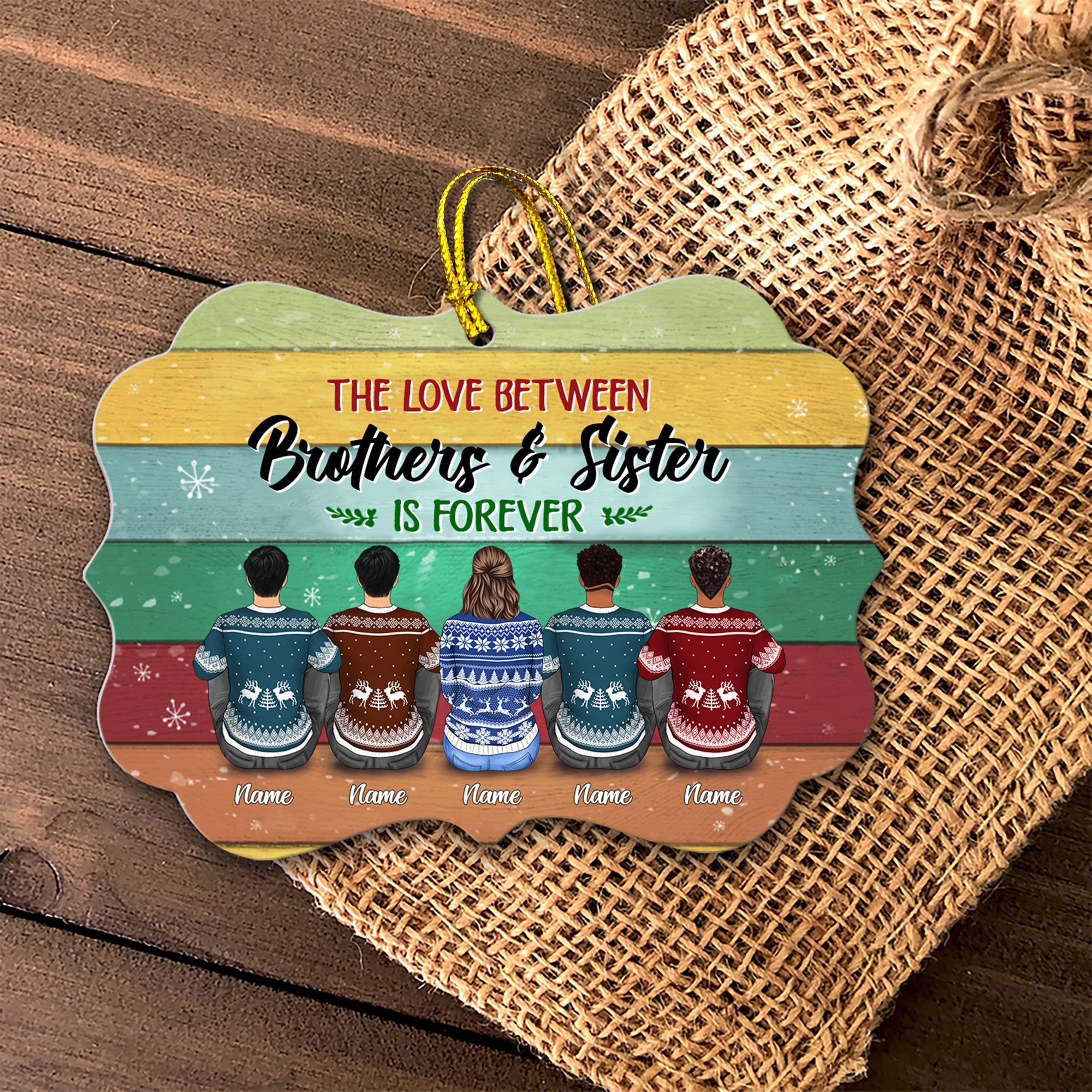 The Love Between Brothers And Sister Is Forever Personalized Ornament Gift For Sister And Brother