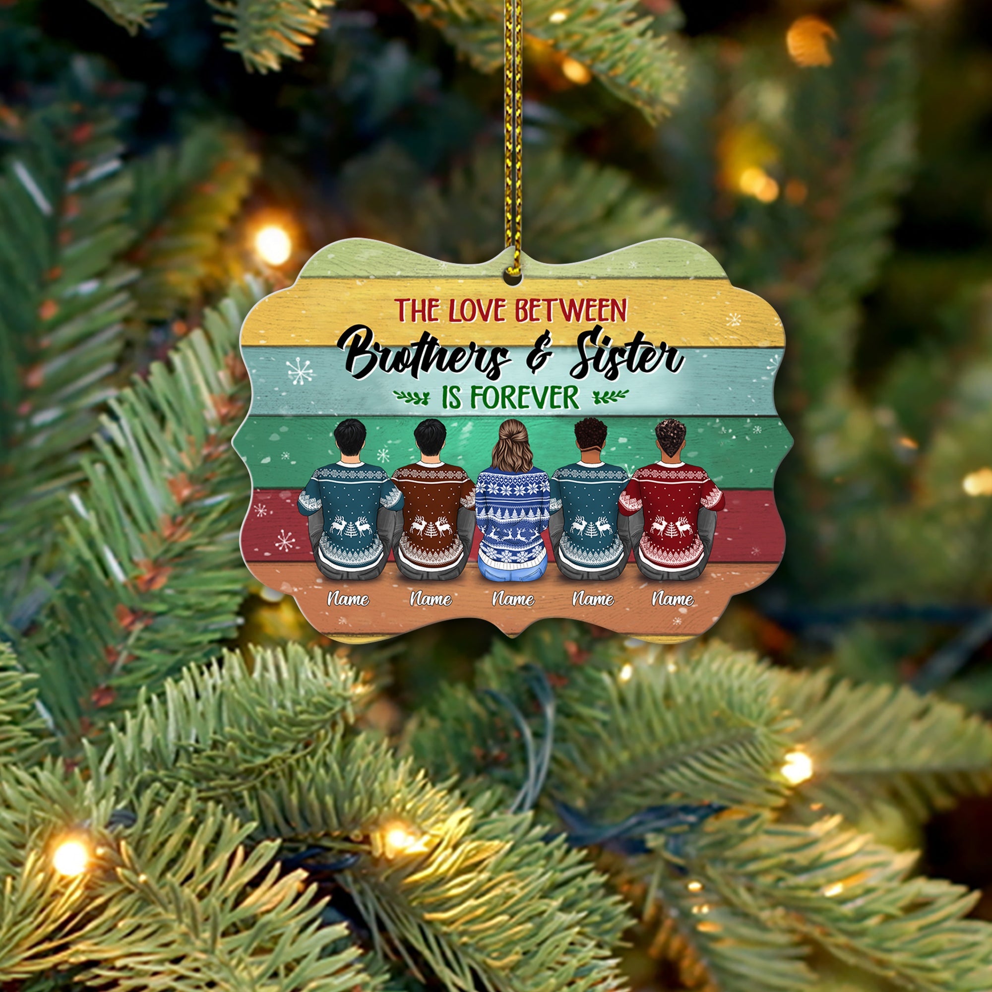 The Love Between Brothers And Sister Is Forever Personalized Ornament Gift For Sister And Brother