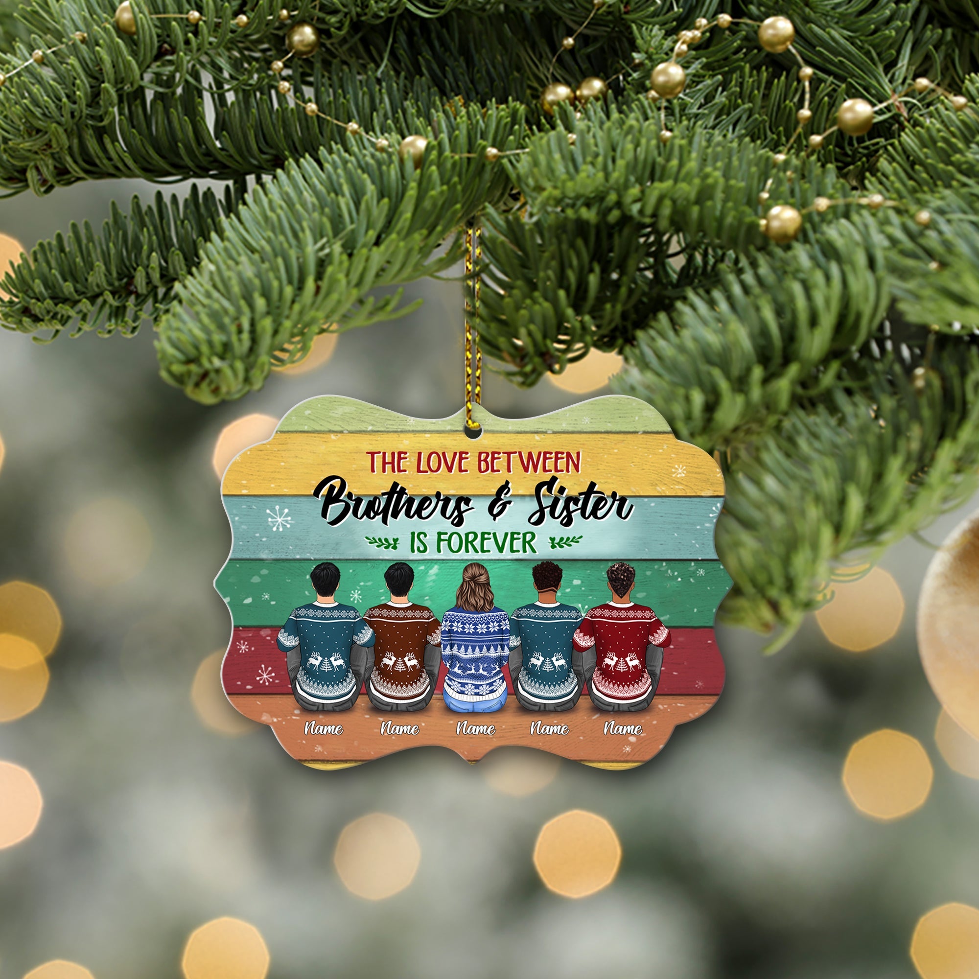 The Love Between Brothers And Sister Is Forever Personalized Ornament Gift For Sister And Brother