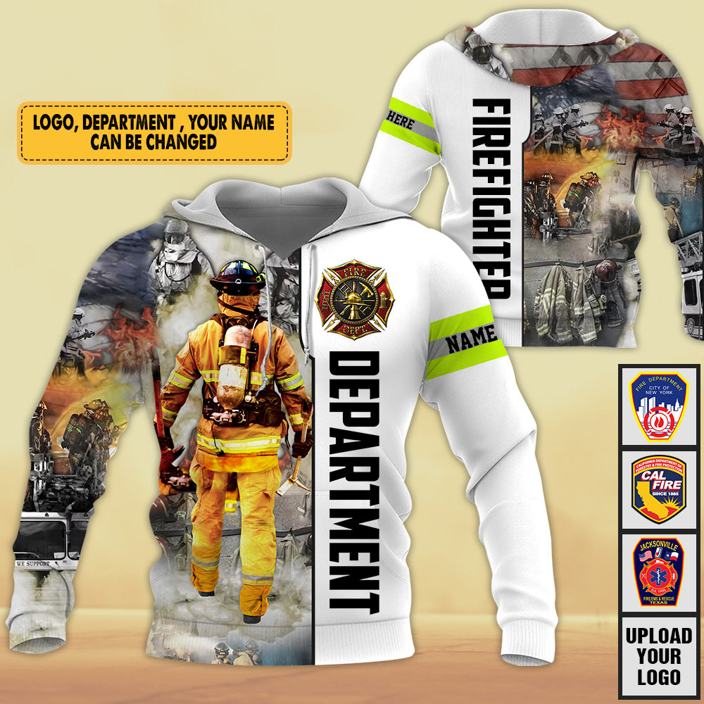 Personalized Shirt For Firefighter Fireman Custom All Over Print Shirt K1702