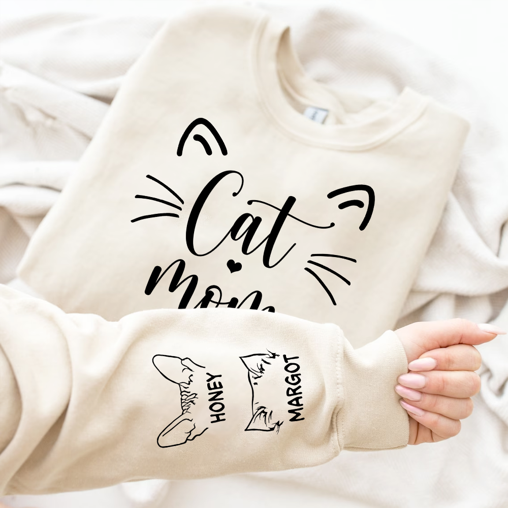 Cat Mom - Personalized Shirt - Gift For Cat Lover, Cat Mom, Mother's Day Gift