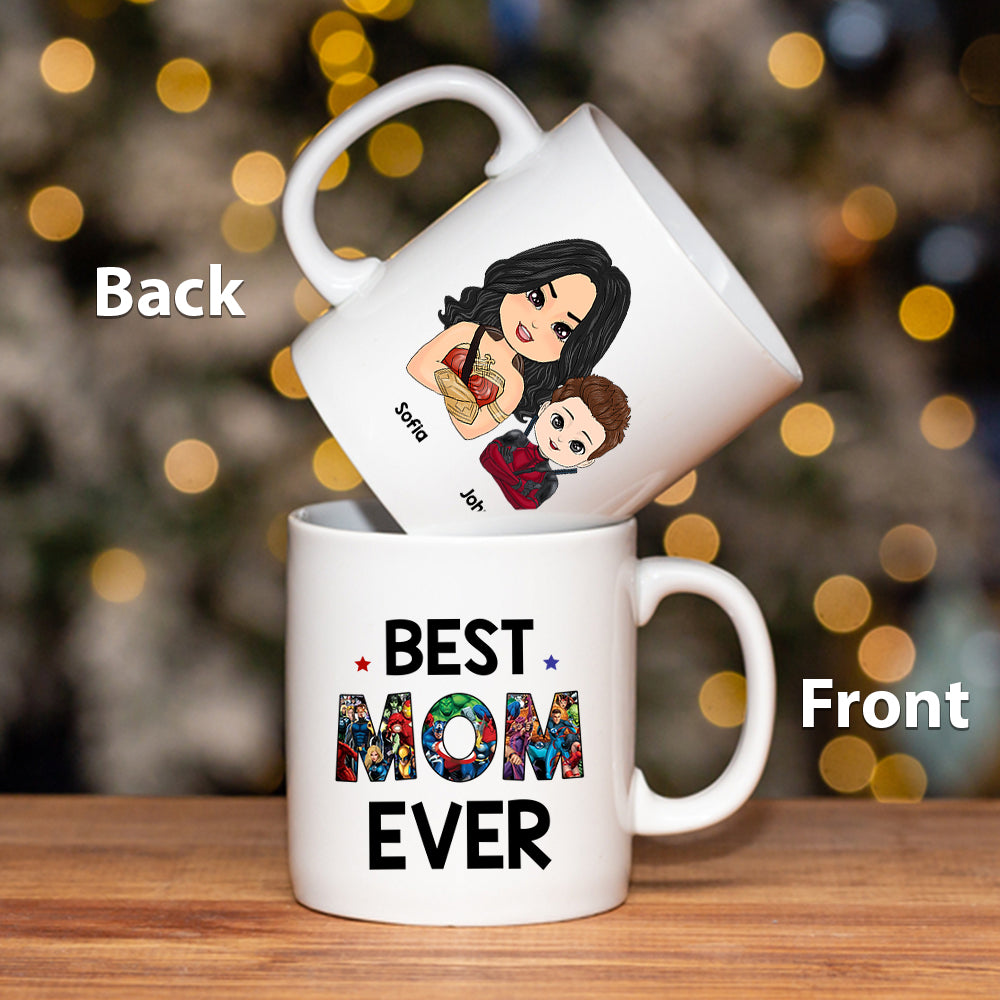 Best Mom Ever - Personalized Mug Custom Nickname With Kids Mother's Day Gift For Mom