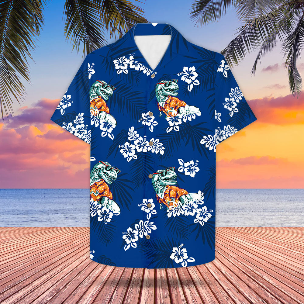 Don't Mess With Papasaurus Custom Hawaiian Shirt Gift For Dad - Aloha Shirt Best Gift For Grandpa