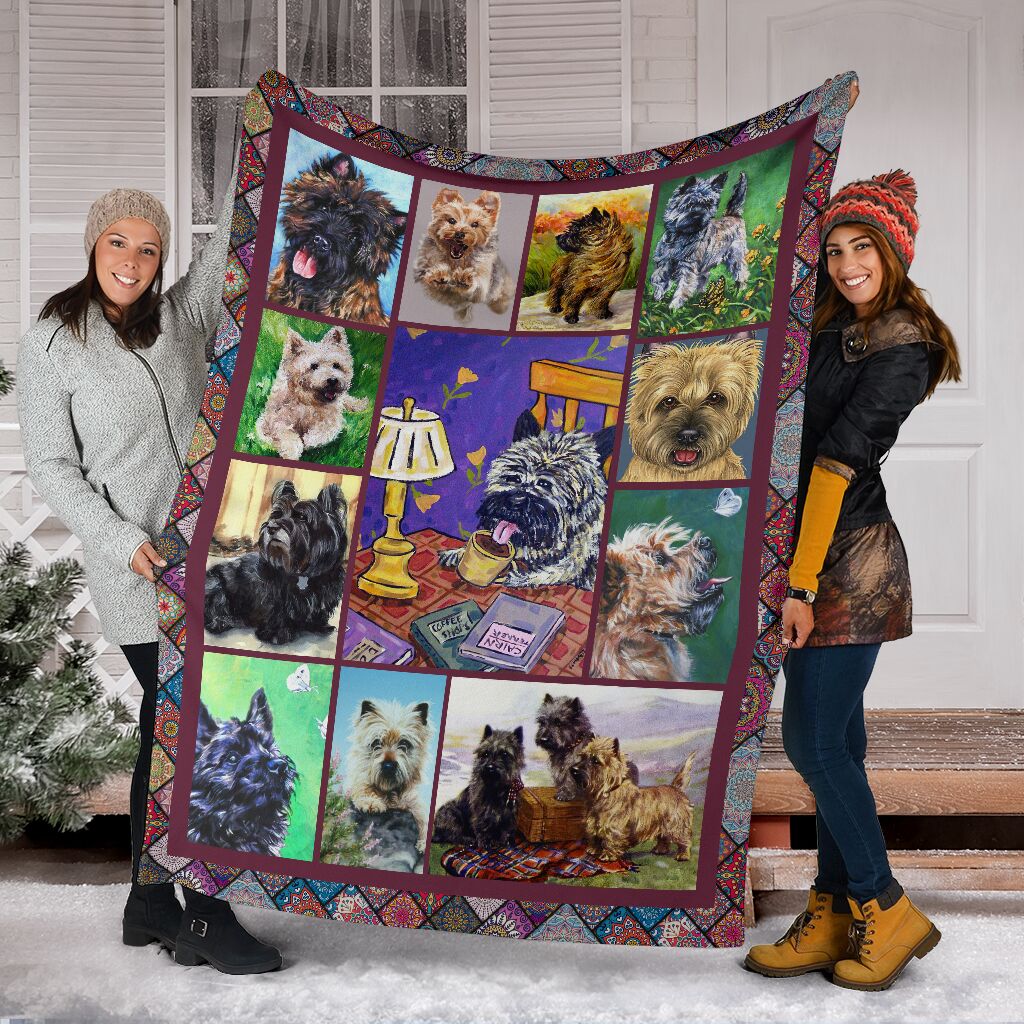 Cairn Terrier Art Sweet Life Moment Animated Blanket For Dog Lovers