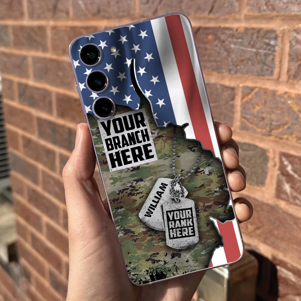 Personalized Gift For Military Veteran Gift For Military Veteran Soldier American Flag Phone Case K1702