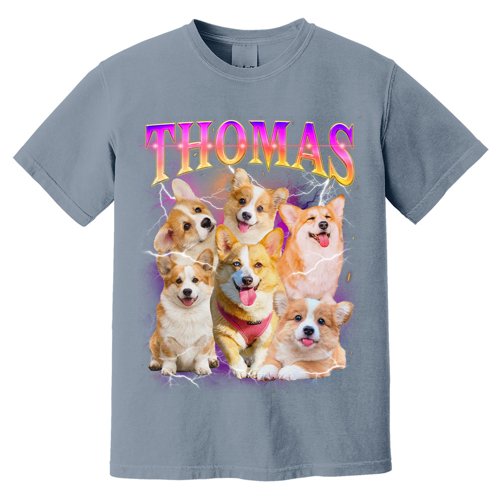 Custom Comfort Colors Dog Shirt, Custom Photo Vintage Graphic 90s T-shirt, Custom Photo Shirt, Custom Your Own Bootleg Idea Here, Insert Your Design