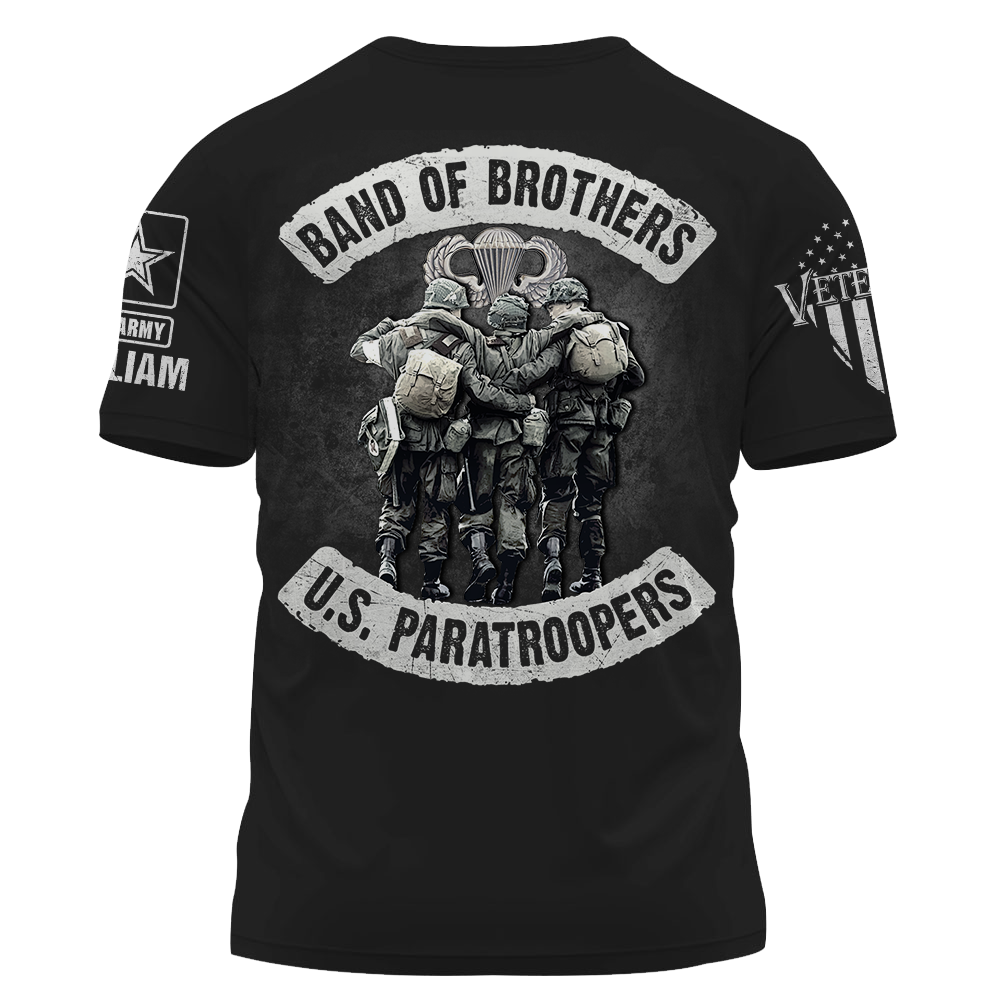 Personalized Shirt Band Of Brothers US Veterans Custom Division And Badges US Military Veteran Shirt K1702