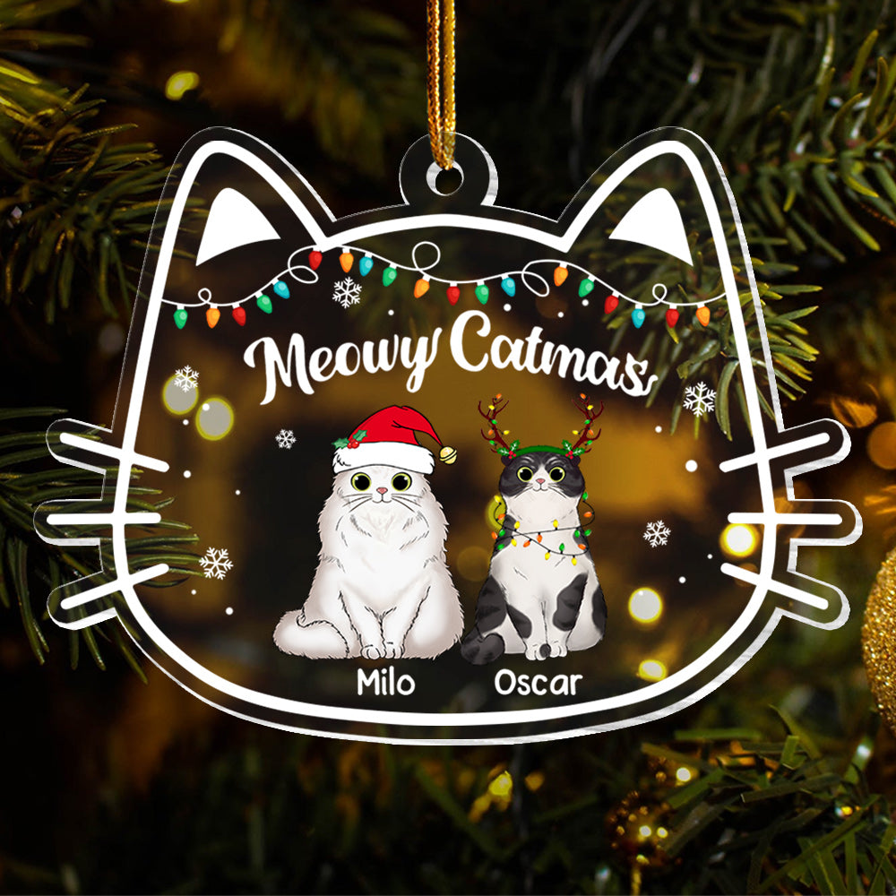 Meowy Catmas Personalized Christmas Ornament TT01
