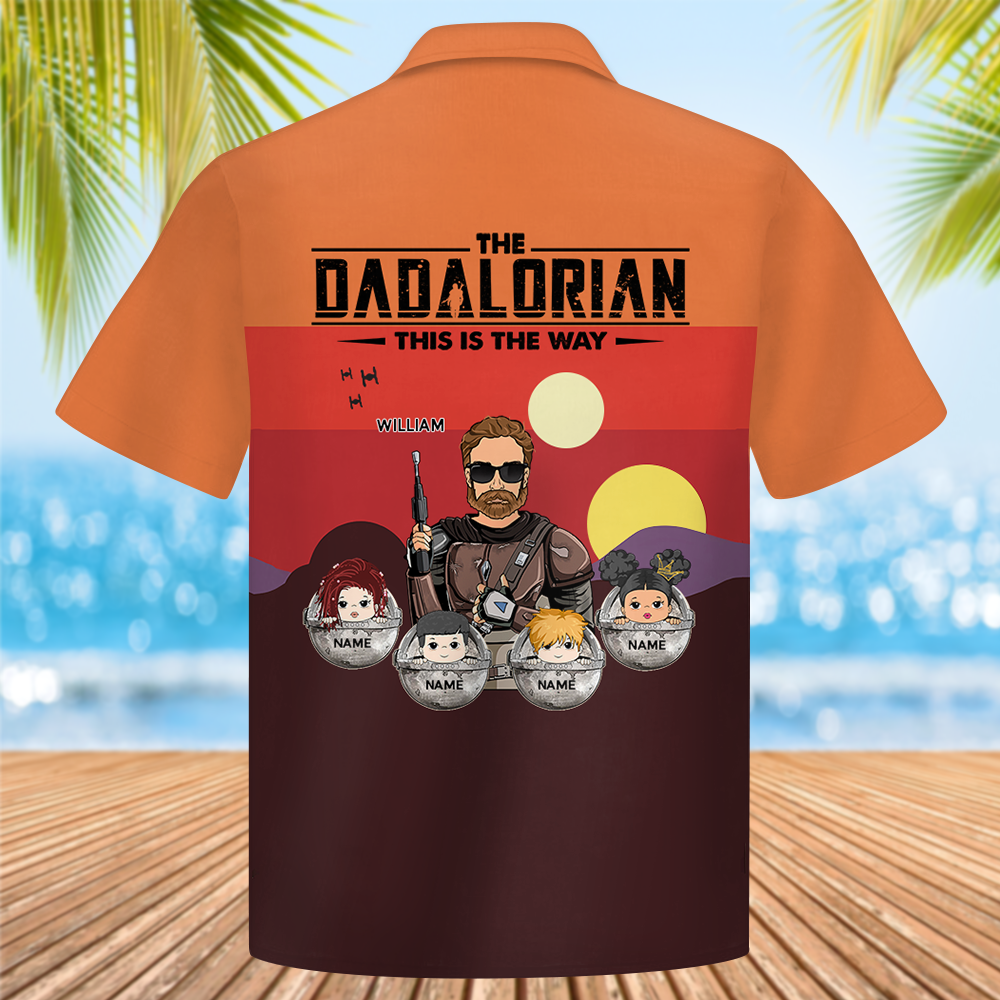The Dadalorian This Is The Way - Personalized Hawaiian Shirt For Dad Mom