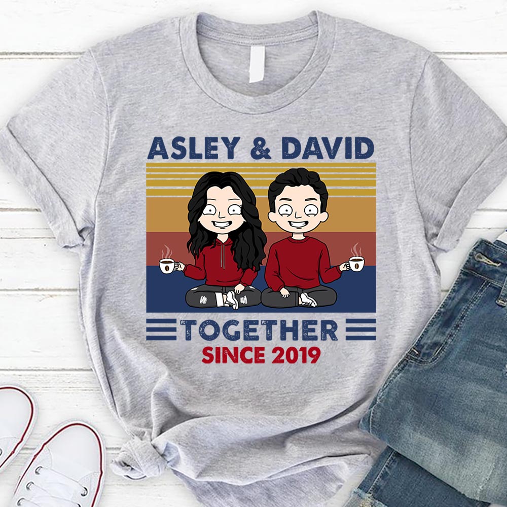 Couple Together Since Retro Vintage Shirt Couple Valentines Shirt Wife And Husband Quotes Shirt