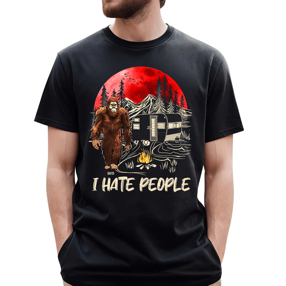 I Hate People - Personalized Bigfoot Vintage Shirt