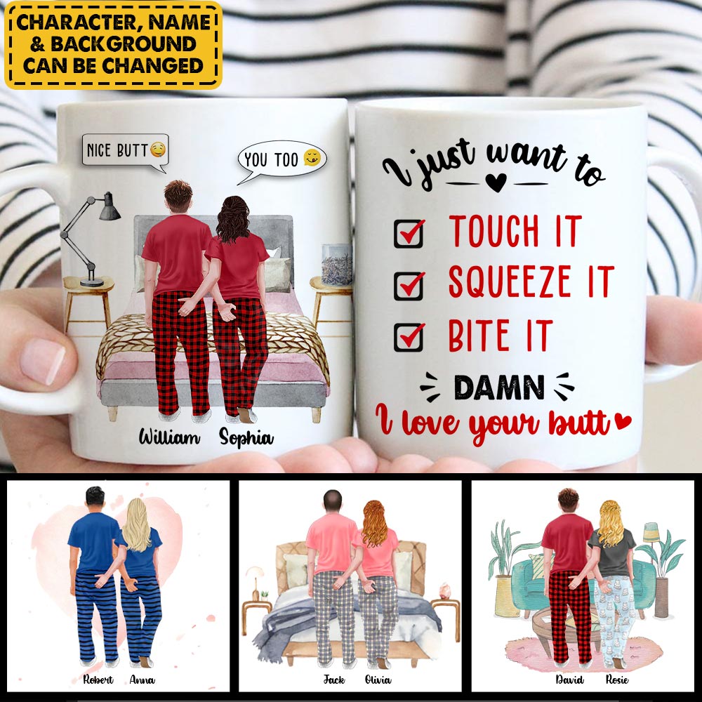 Damn I Love Your Butt Valentines Day Mug For Couple