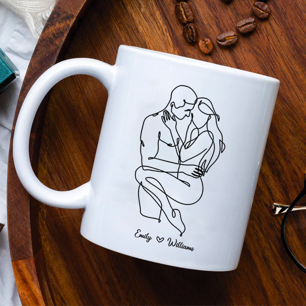 Personalized Mug Gift For Boyfriend - Custom Gifts For Him - My Girlfriend Is Hotter Than My Coffee Custom Couple Mug