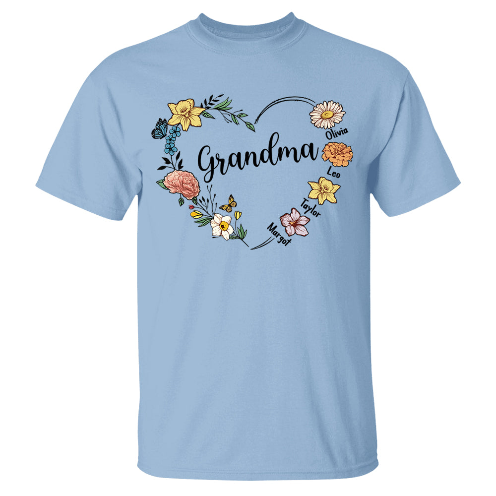 Mother's Day - Custom Grandma Birth Month Flower Shirt