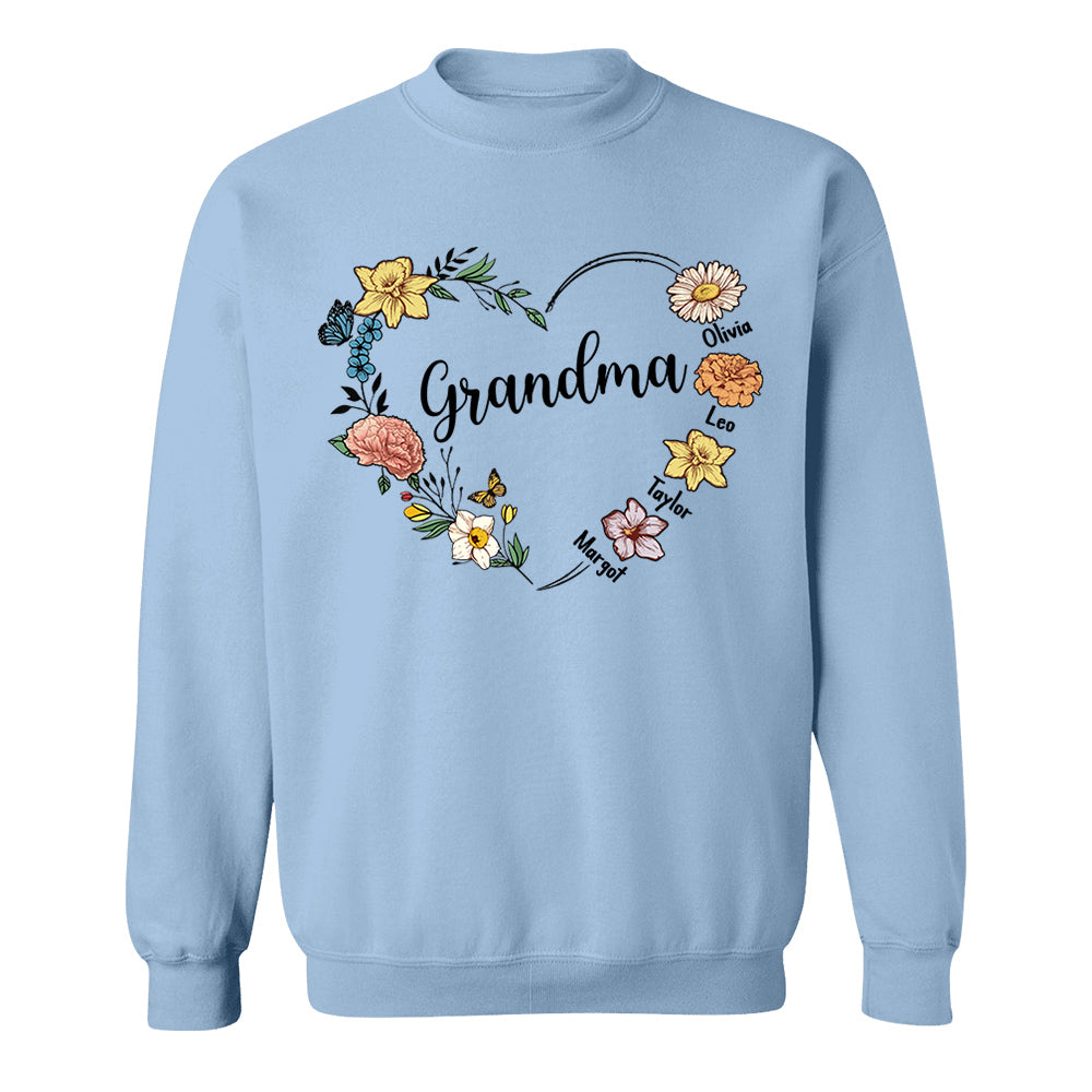 Mother's Day - Custom Grandma Birth Month Flower Shirt