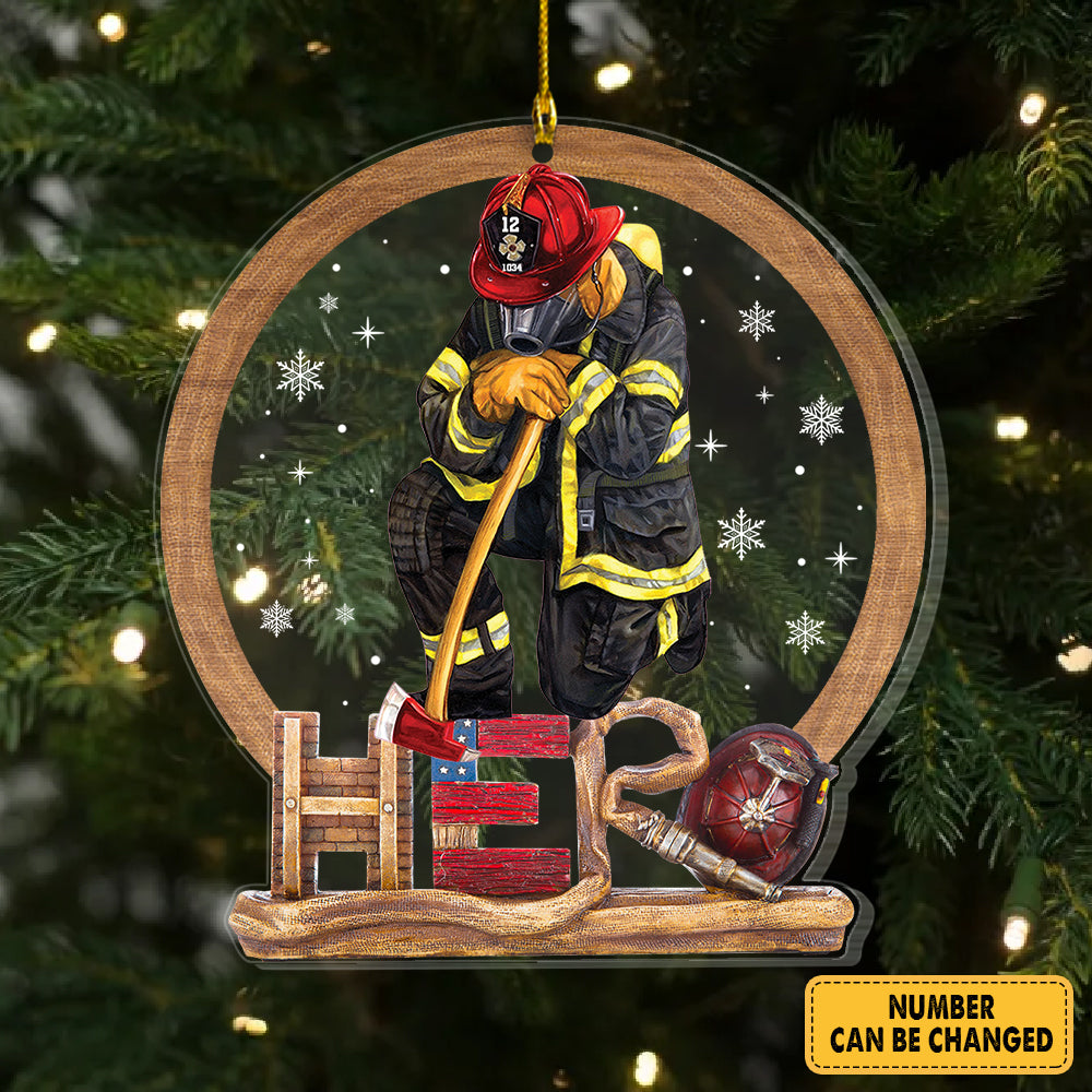 Firefighter Hero Personalized Ornament Gift For Firefighter Fireman