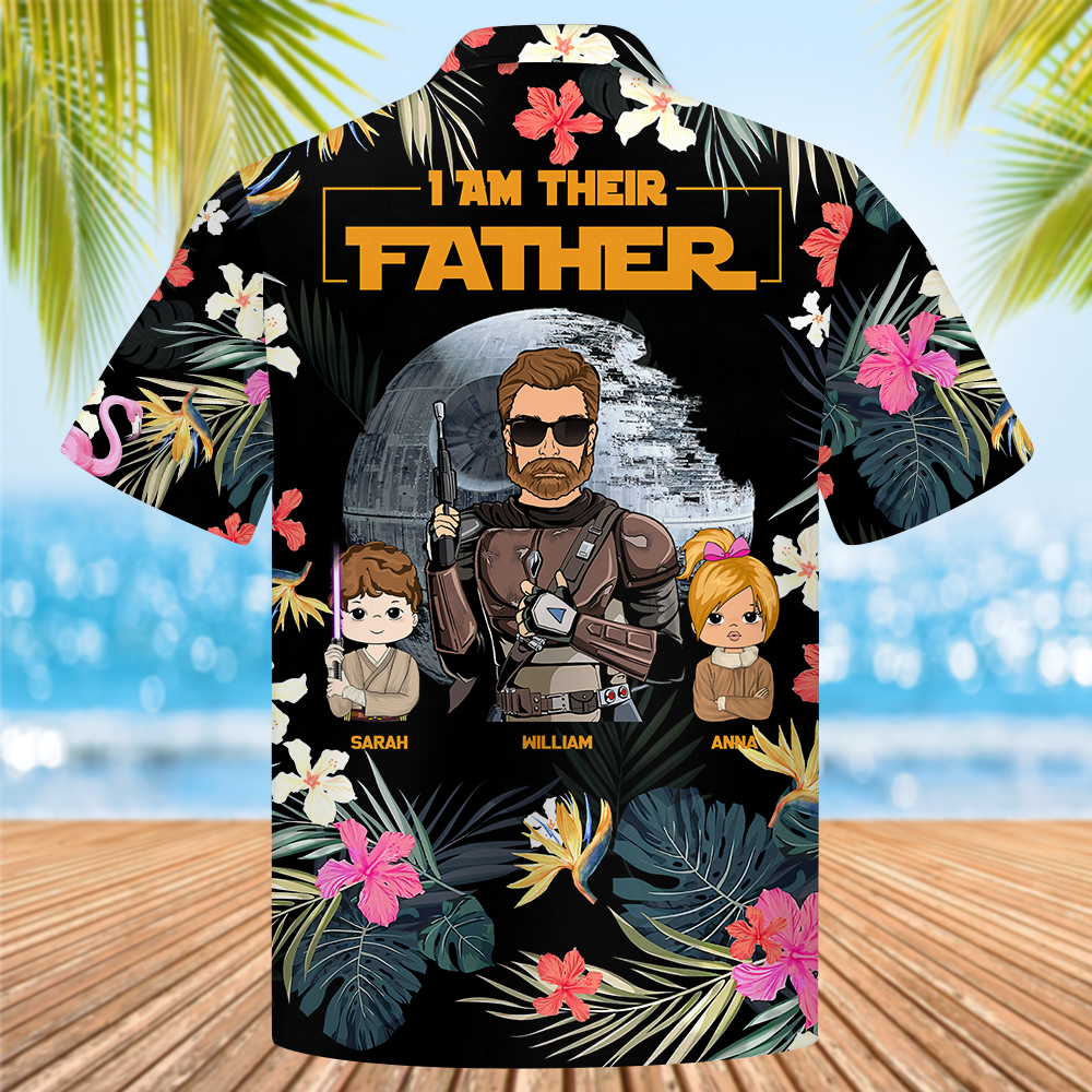 I Am Their Father - Personalized Hawaiian Shirt For Dad Mom Custom Nickname With Kids Gift