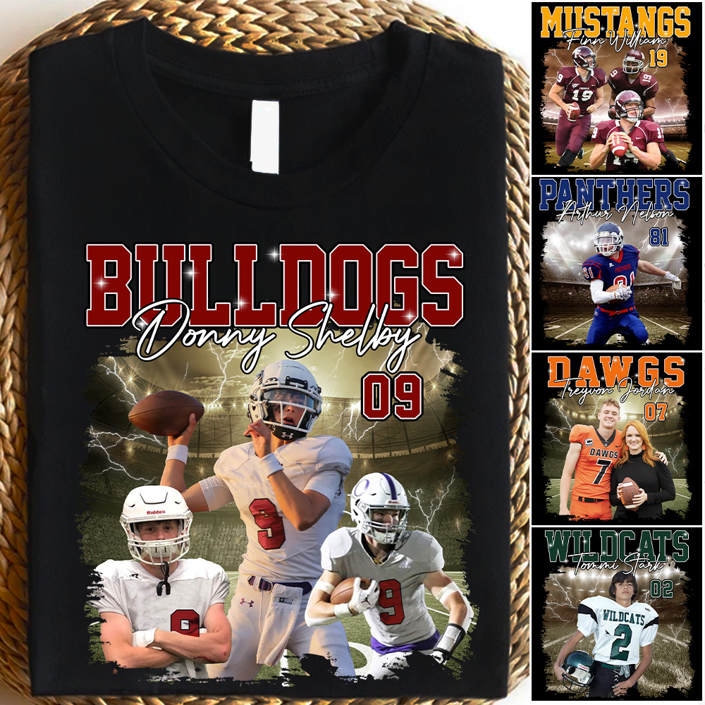 Game Day Football Personalized Shirt Custom Your Photo With Retro Style For Football Player