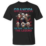 Papa America Eagle The Man The Myth The Legend Personalized Patriotic Bald Eagle Shirt