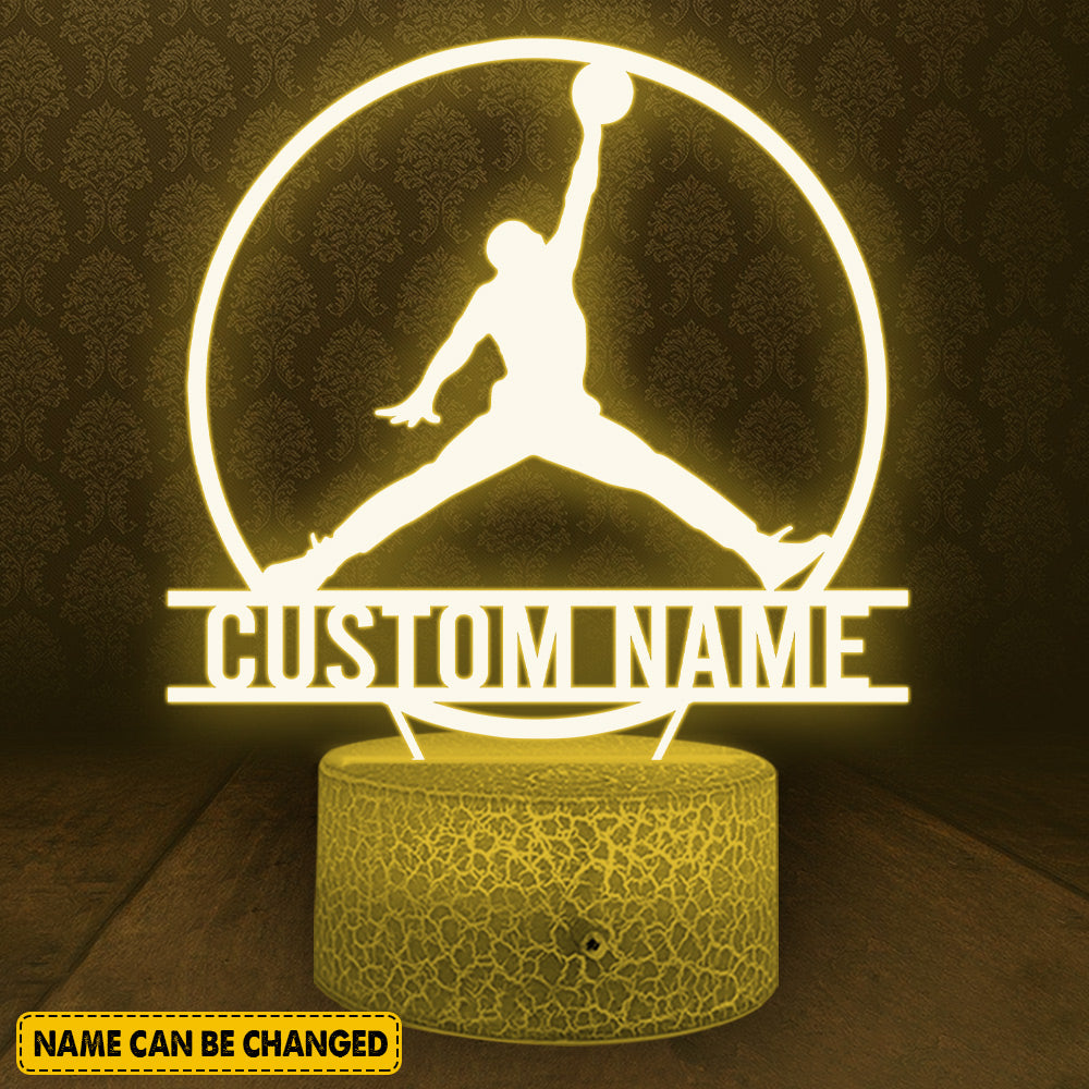 Personalized Led Night Lamp Gift For Basketball Player - Custom Gifts For Basketball Lovers