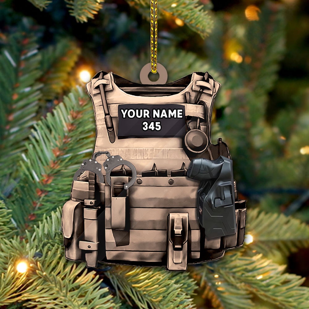 Police Bulletproof Personalized Ornament Gifts For Police Policeman A Festival Gift