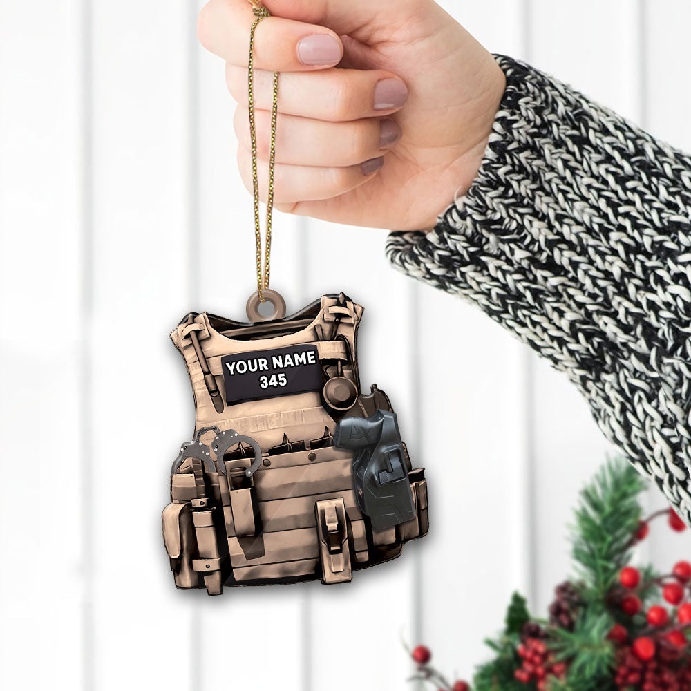 Police Bulletproof Personalized Ornament Gifts For Police Policeman A Festival Gift