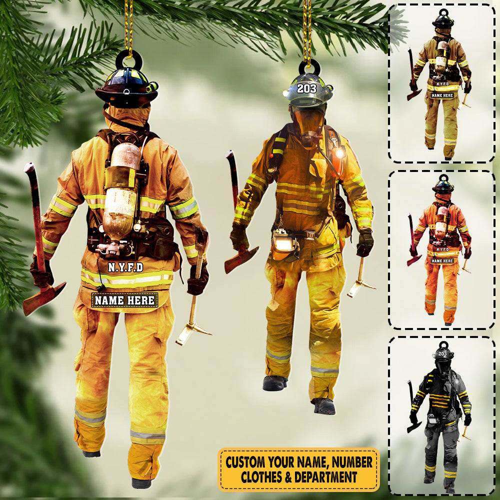 Firefighters On Duty Personalized Ornament Gift For Firefighter Fireman