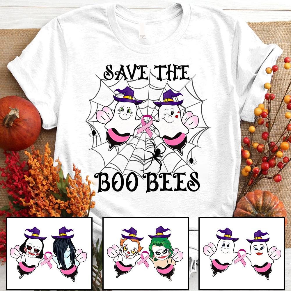 Personalized Save The Boo Bees Halloween Shirts, Bee Funny Face Halloween Shirt.