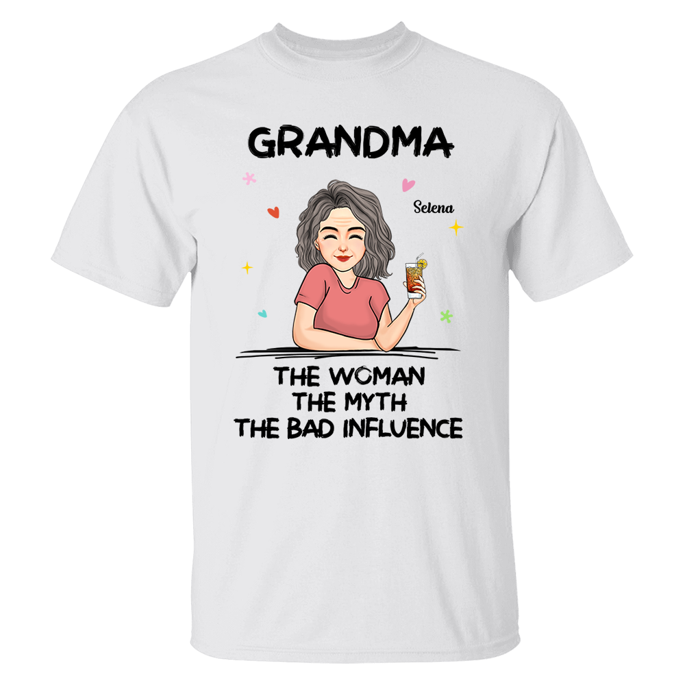 The Woman The Myth - Personalized Custom T-shirt - Mother's Day Gift For Grandma, Family Members