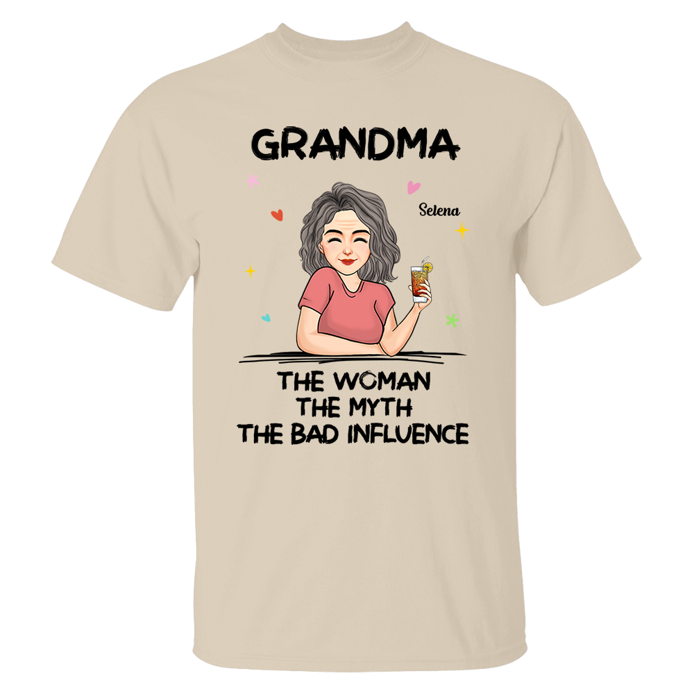 The Woman The Myth - Personalized Custom T-shirt - Mother's Day Gift For Grandma, Family Members