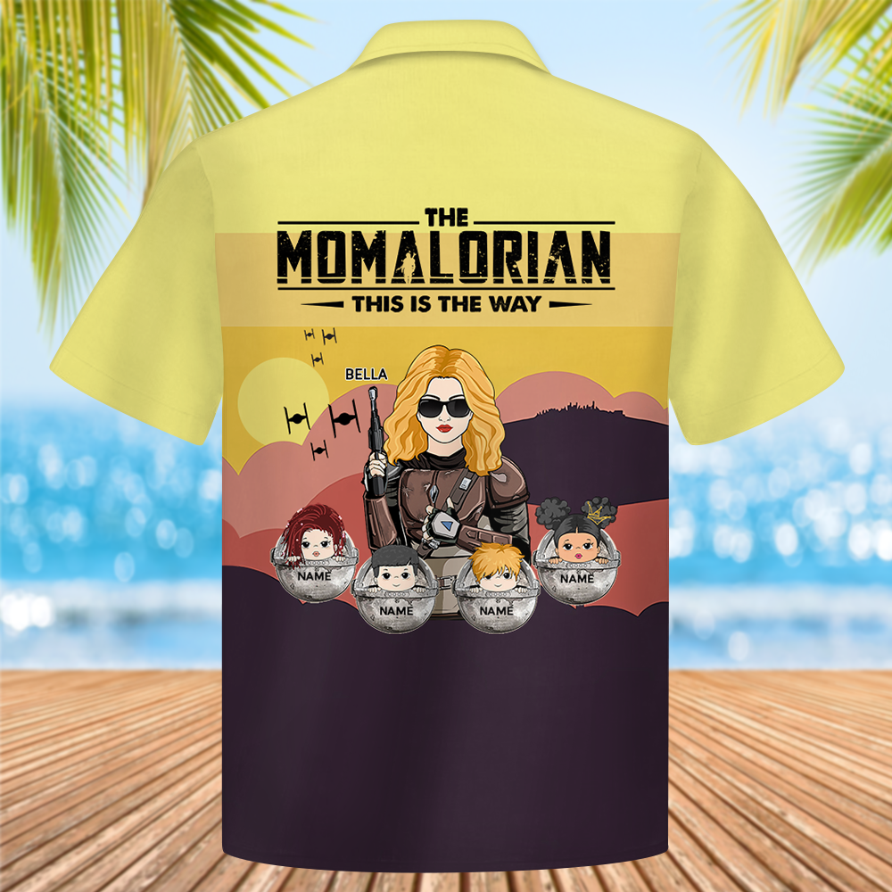 The Momalorian This Is The Way - Personalized Hawaiian Shirt For Mom Dad