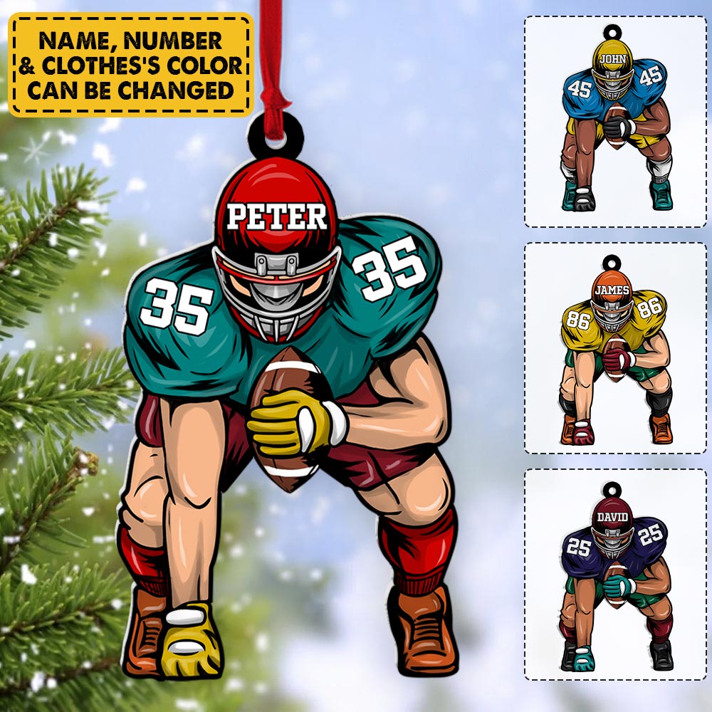 Football Player Ornament Gifts For Football Player Football Lovers