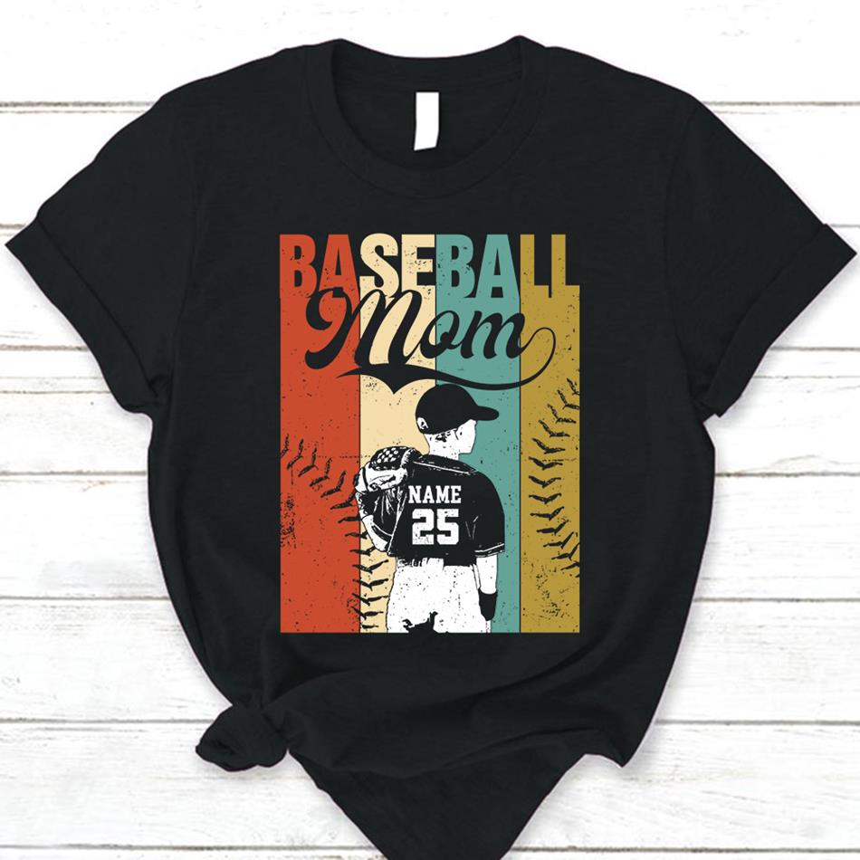 Personalized Shirts Baseball Grandma Mom Vintage Shirt For Baseball Family Hk10 -