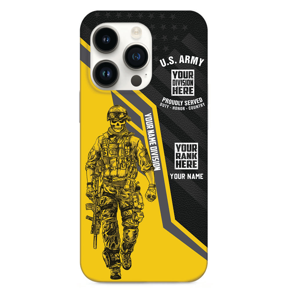 Personalized Phone Case For Veteran Customize All Branches, Rank Name Veteran K1702