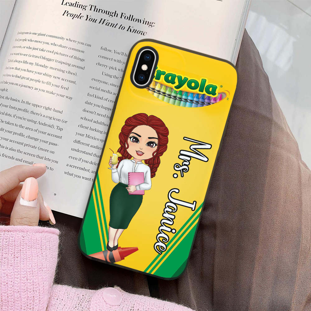 Personalized Phone Case For Teachers Custom Pencil Phone Case Gift For Teachers K1702
