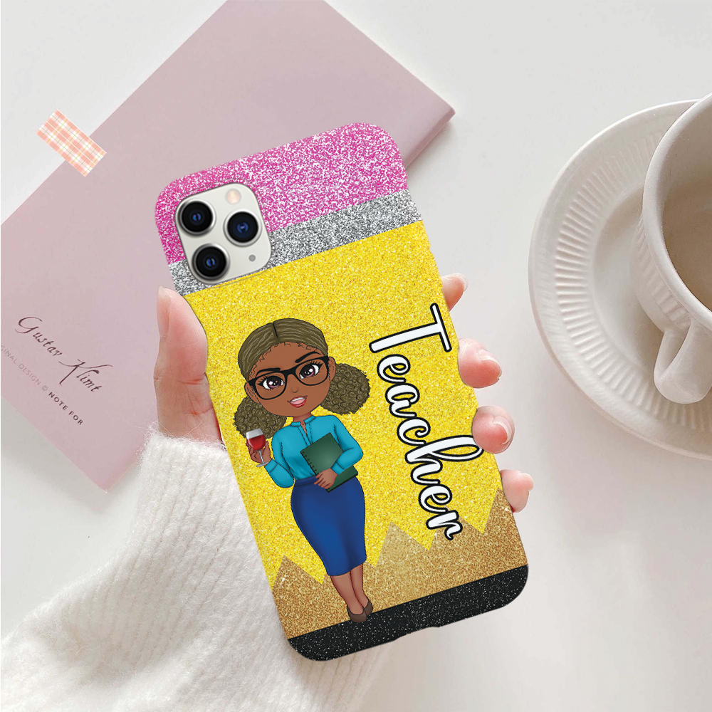 Personalized Phone Case For Teachers Custom Pencil Phone Case Gift For Teachers K1702
