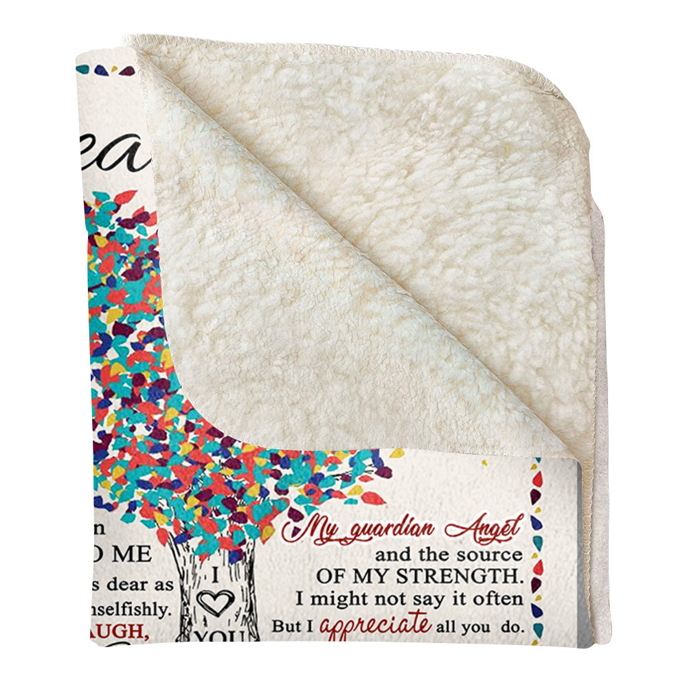 Dear Mom I Want You To Know You Mean The World To Me Blanket For Mom From Daughter