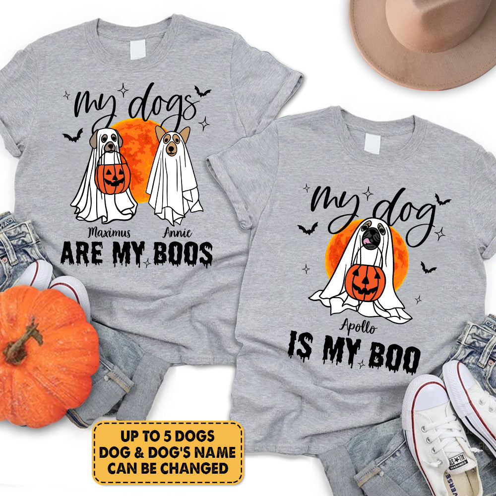 Personalized Shirt My Dog Is My Boo Dog Mom Halloween Shirt For Dog Lovers H2511