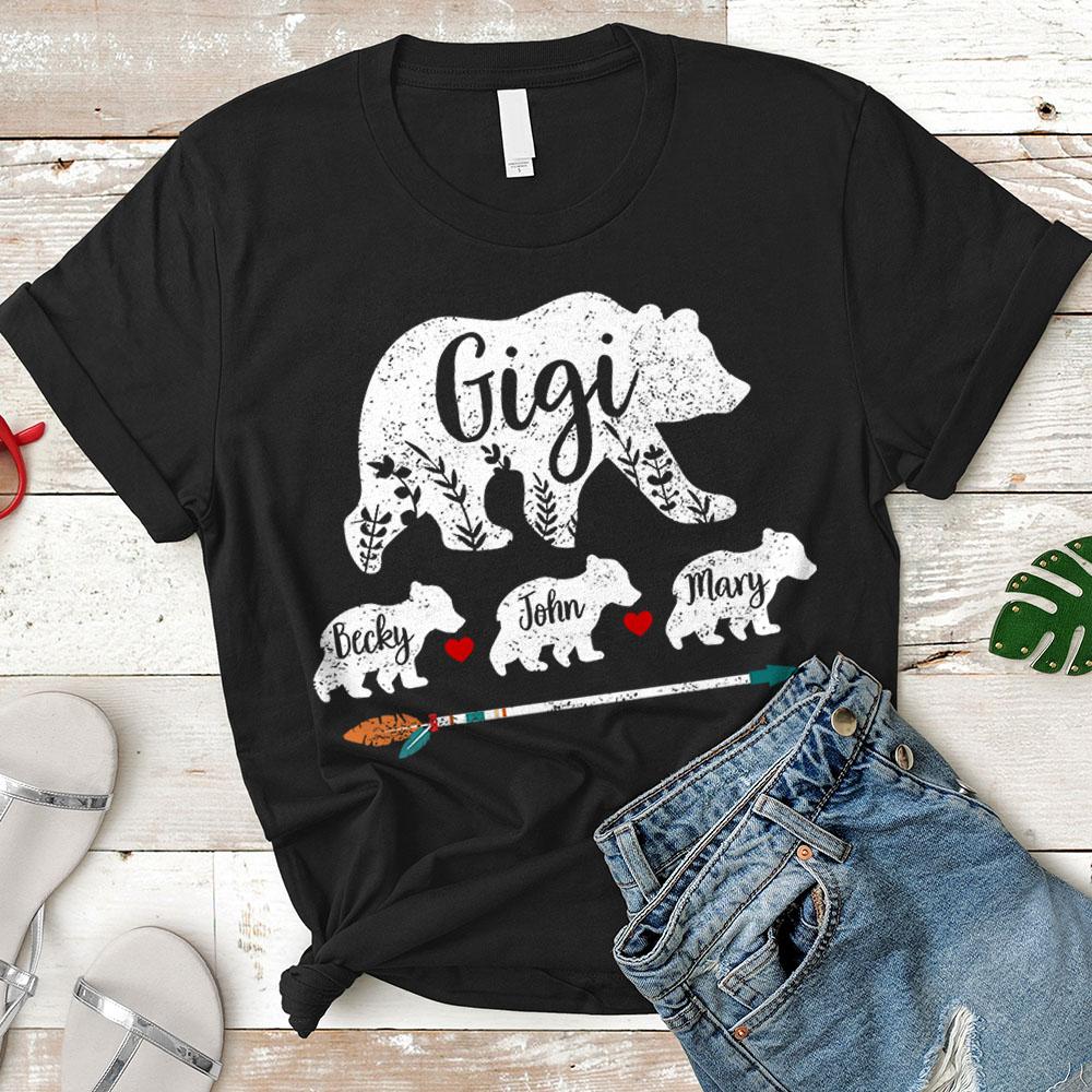Personalized Gigi Beart Arrow Shirt Custom Gigi With Grandkids Names Shirt Gift For Grandma