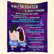 Never Give Up The Beautiful Dream That You Have Side By Side Custom Blanket Gift For Daughter