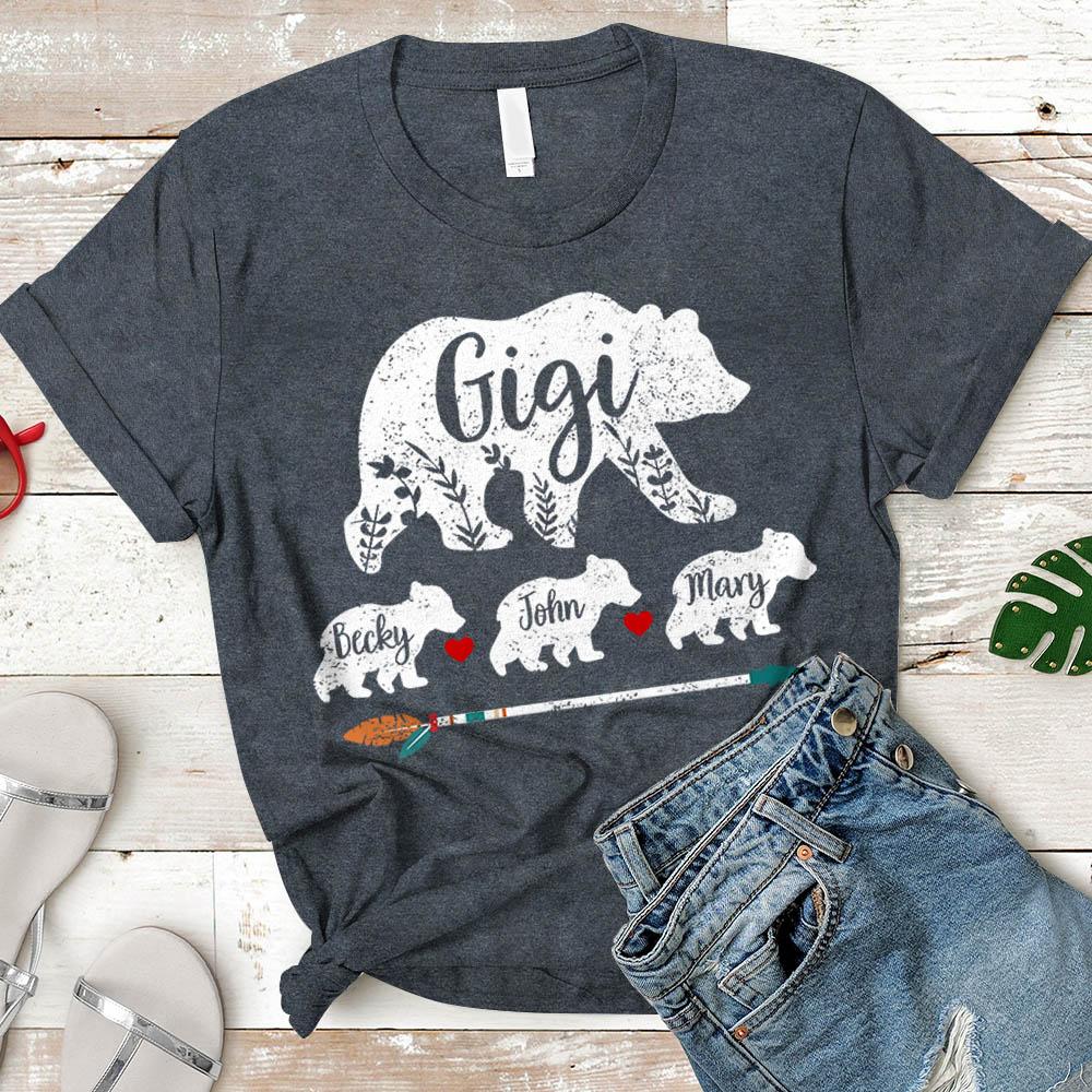 Personalized Gigi Beart Arrow Shirt Custom Gigi With Grandkids Names Shirt Gift For Grandma