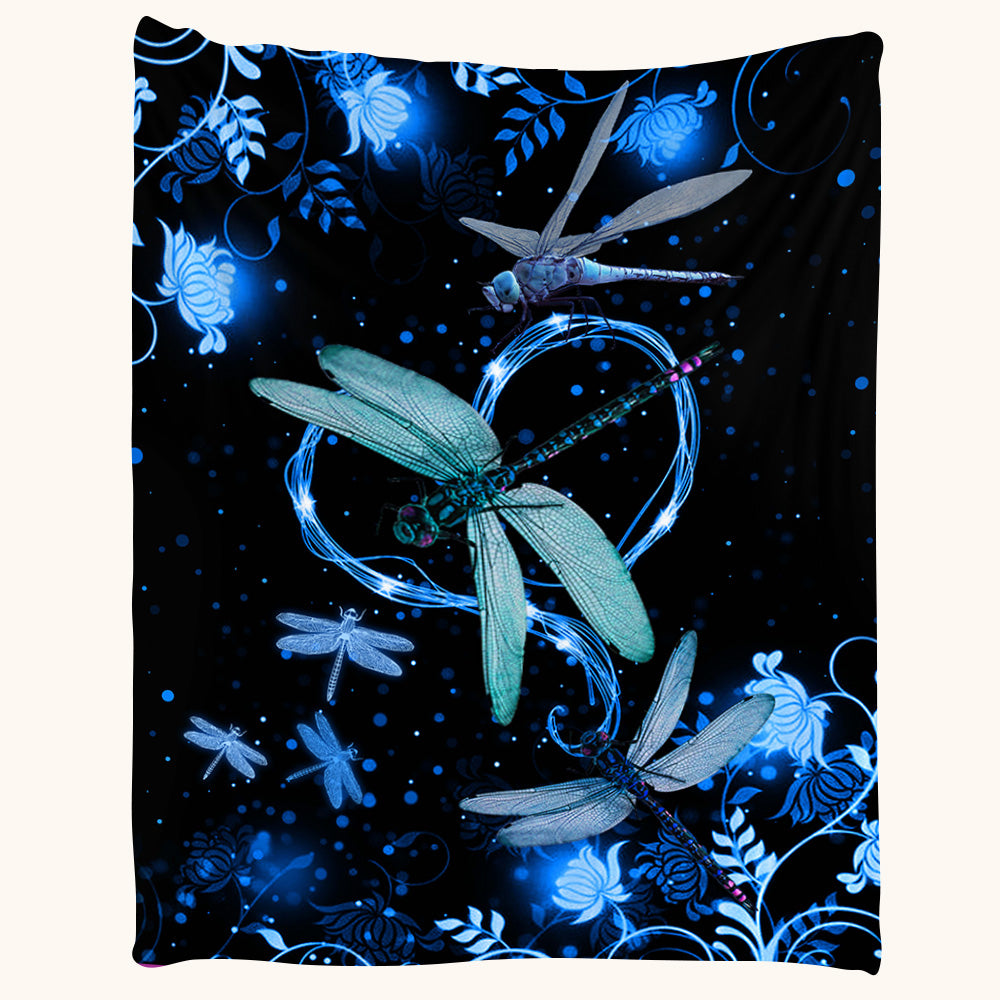 Dragonfly Blanket For Dragonfly Lovers - Dragonfly Heart Blanket