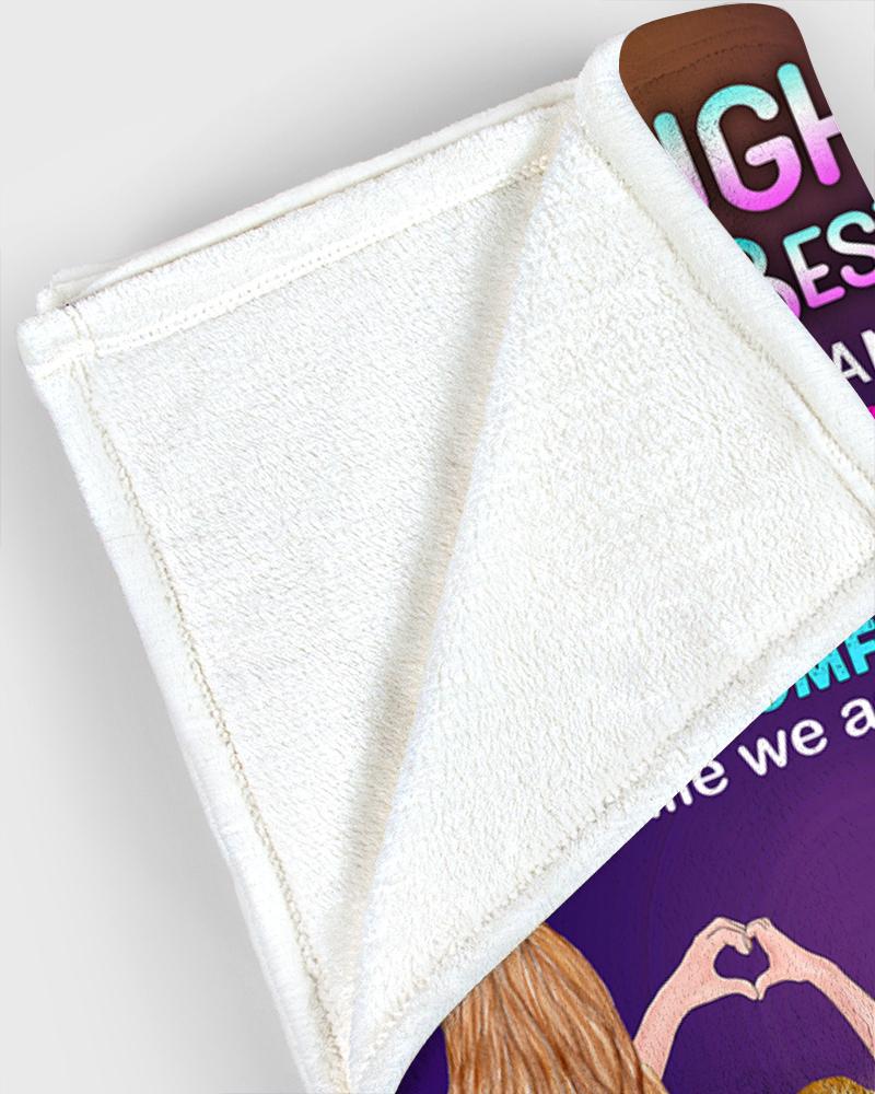 Never Give Up The Beautiful Dream That You Have Side By Side Custom Blanket Gift For Daughter